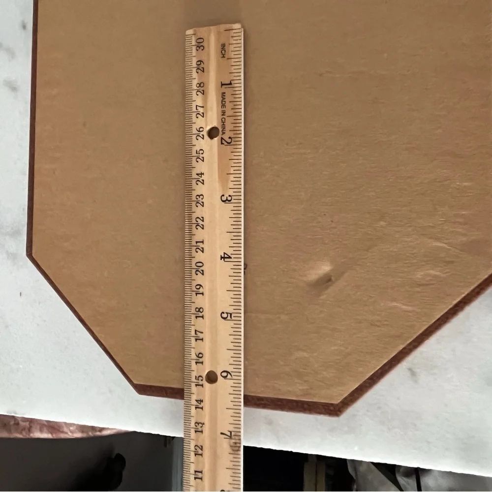Vintage Octagon Mirror Wood with Gold Trim 18-1/2” X 8-1/2” Set Of 2
